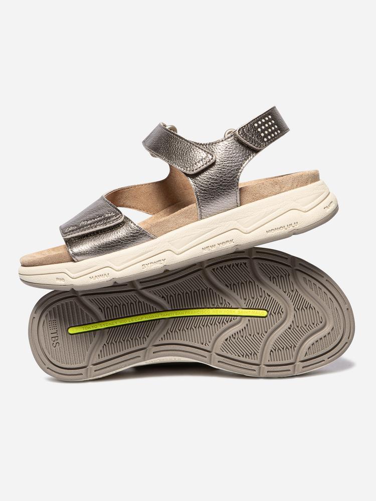 Sandales compensées Femme - LOUISIE Bronze 3/5