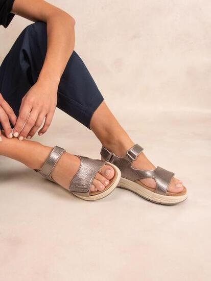 Sandales compensées femme - LOUISIE Bronze