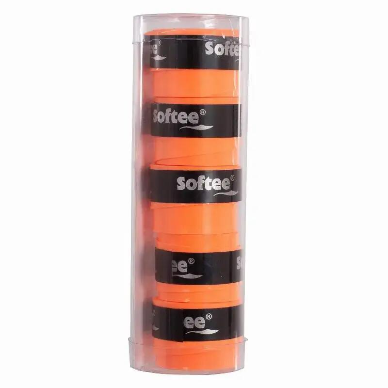 Pacáiste As 5 Overgrips Smooth Softee Tech Oráiste Fluor