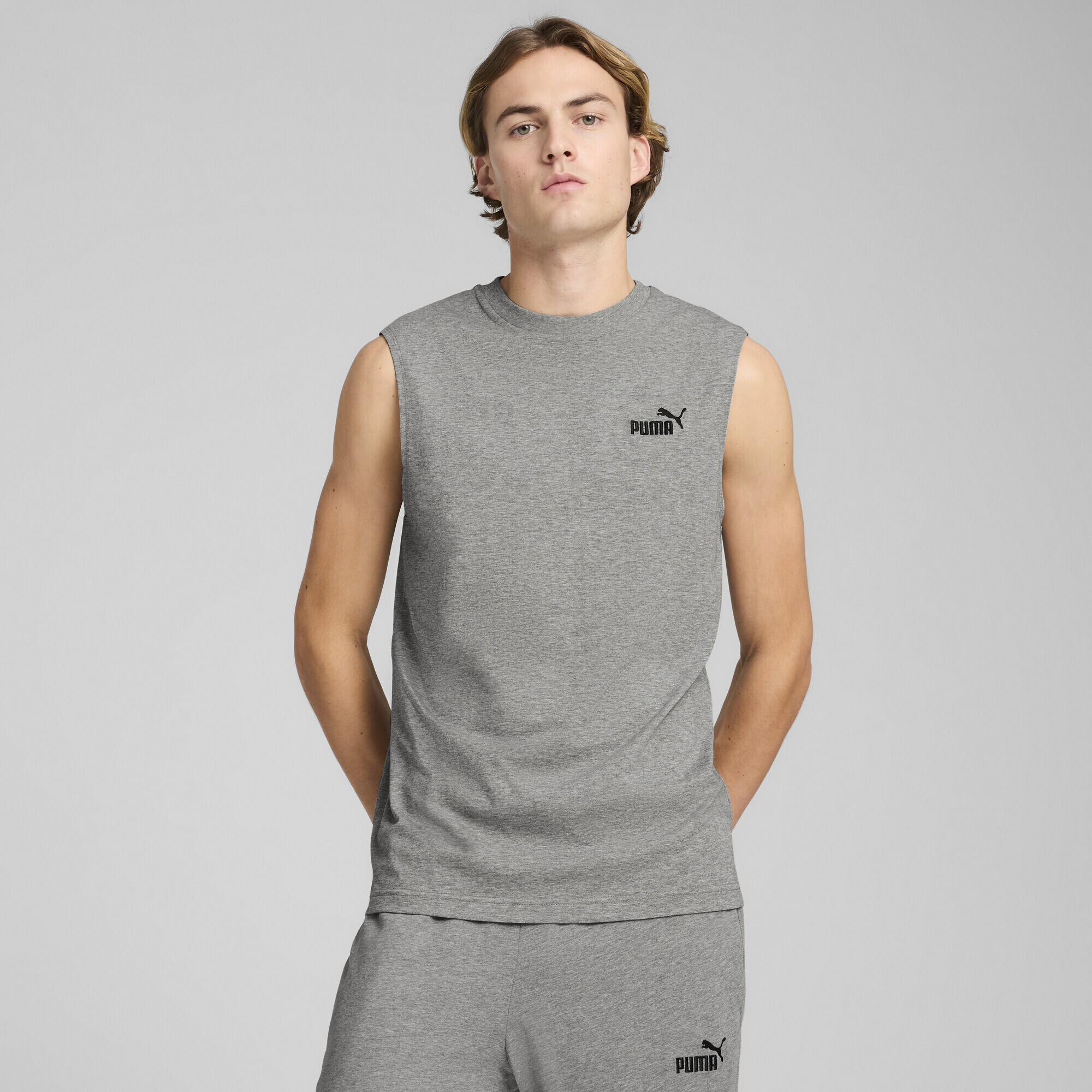 T-shirt sans manches à logo N° 1 Essentials Homme PUMA 2/5