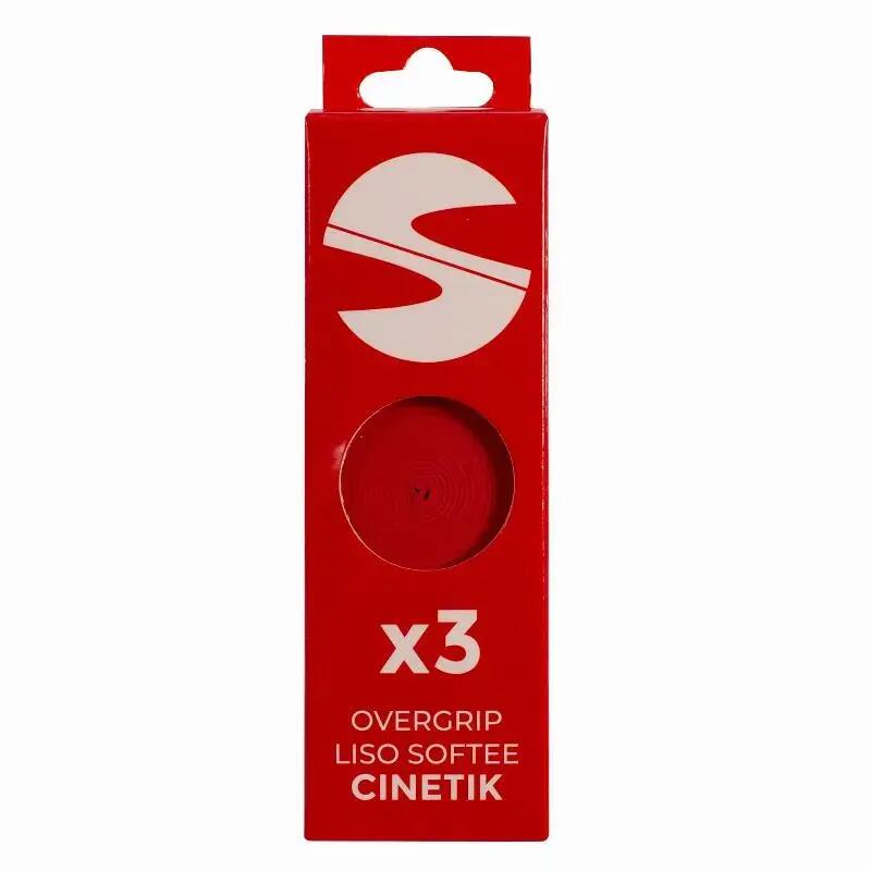 Pacáiste de 3 Overgrips Smooth Softee Cinematic Red