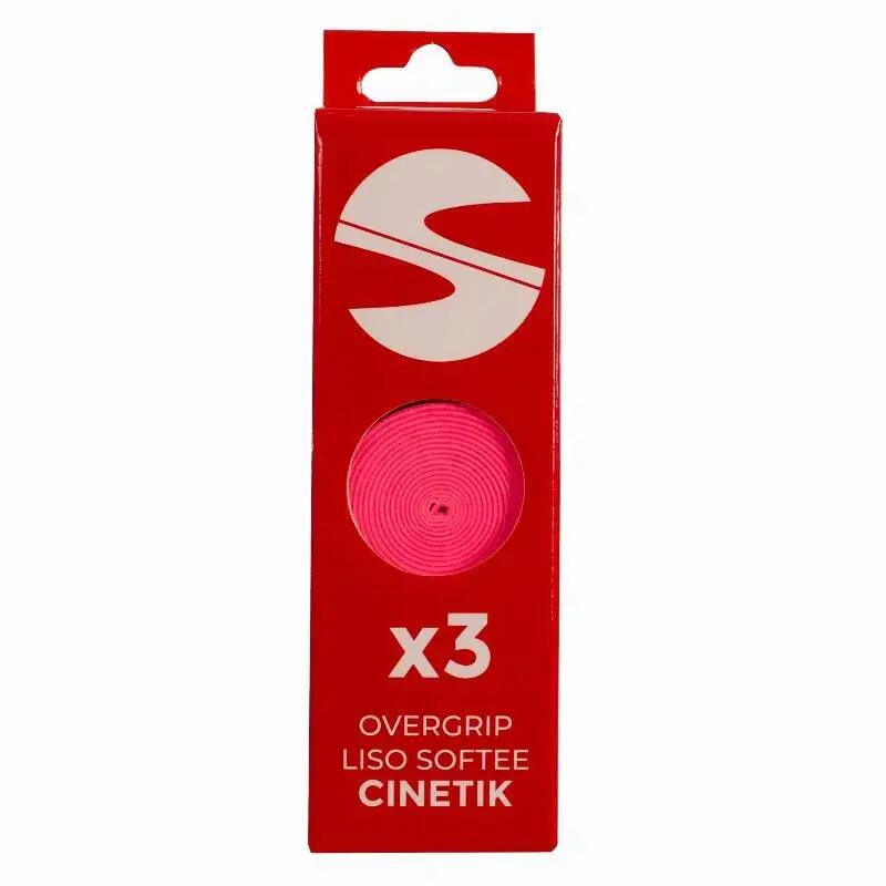 Pacáiste de 3 Overgrips Smooth Softee Cinetik Pink