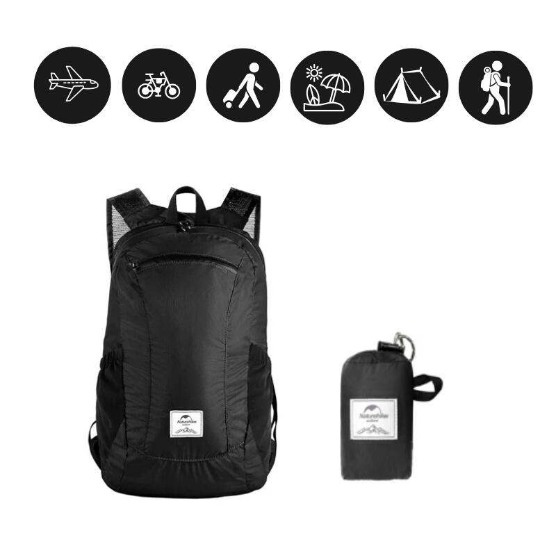 Mochila Ultraligera 18L Plegable Negra Naturehike 4/7
