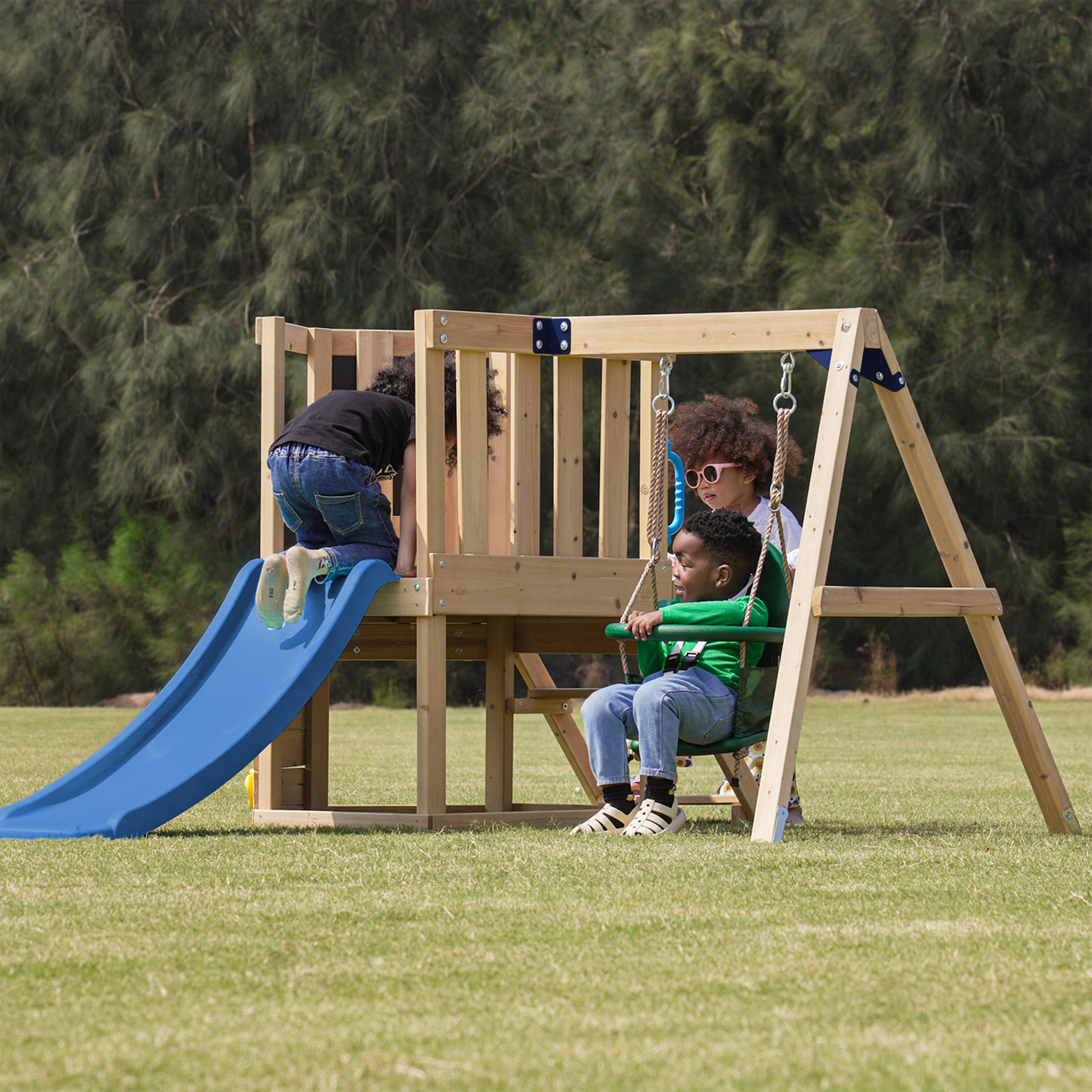 Mini Aire de Jeux - AXI Timo - Toboggan Bleu 3/7