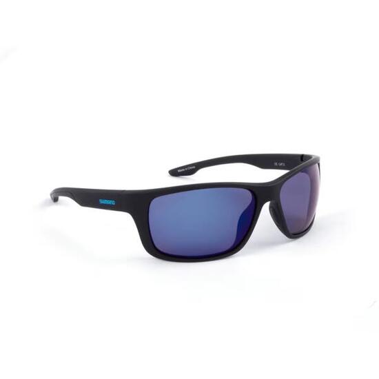Lunettes polarisantes Shimano Antares Matte Black - verres miroir bleu