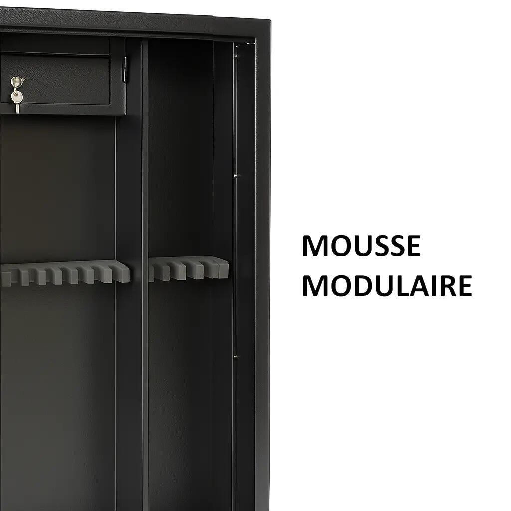 Armoire à fusils Tresorsafe 12armes avec coffre intérieur 4/4