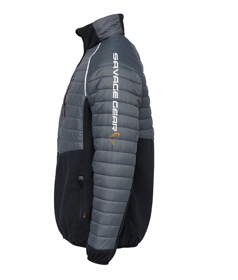 Veste Savage Gear Reflection Hybrid Jacket - gris-vert, capuche ajustable 3/3