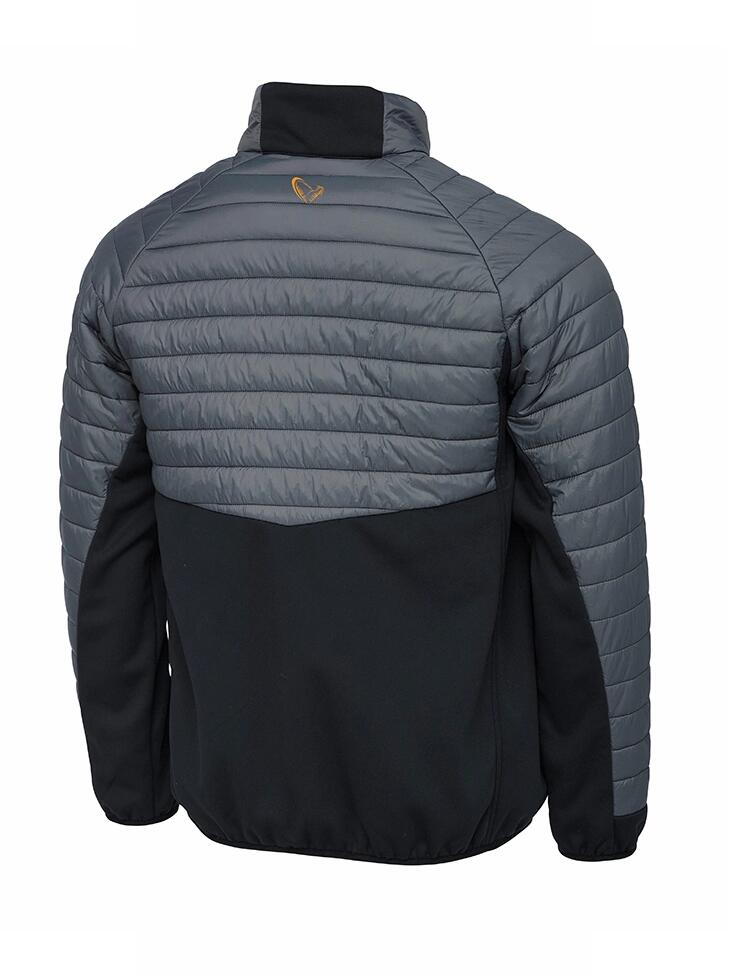 Veste Savage Gear Reflection Hybrid Jacket - gris-vert, capuche ajustable 2/3