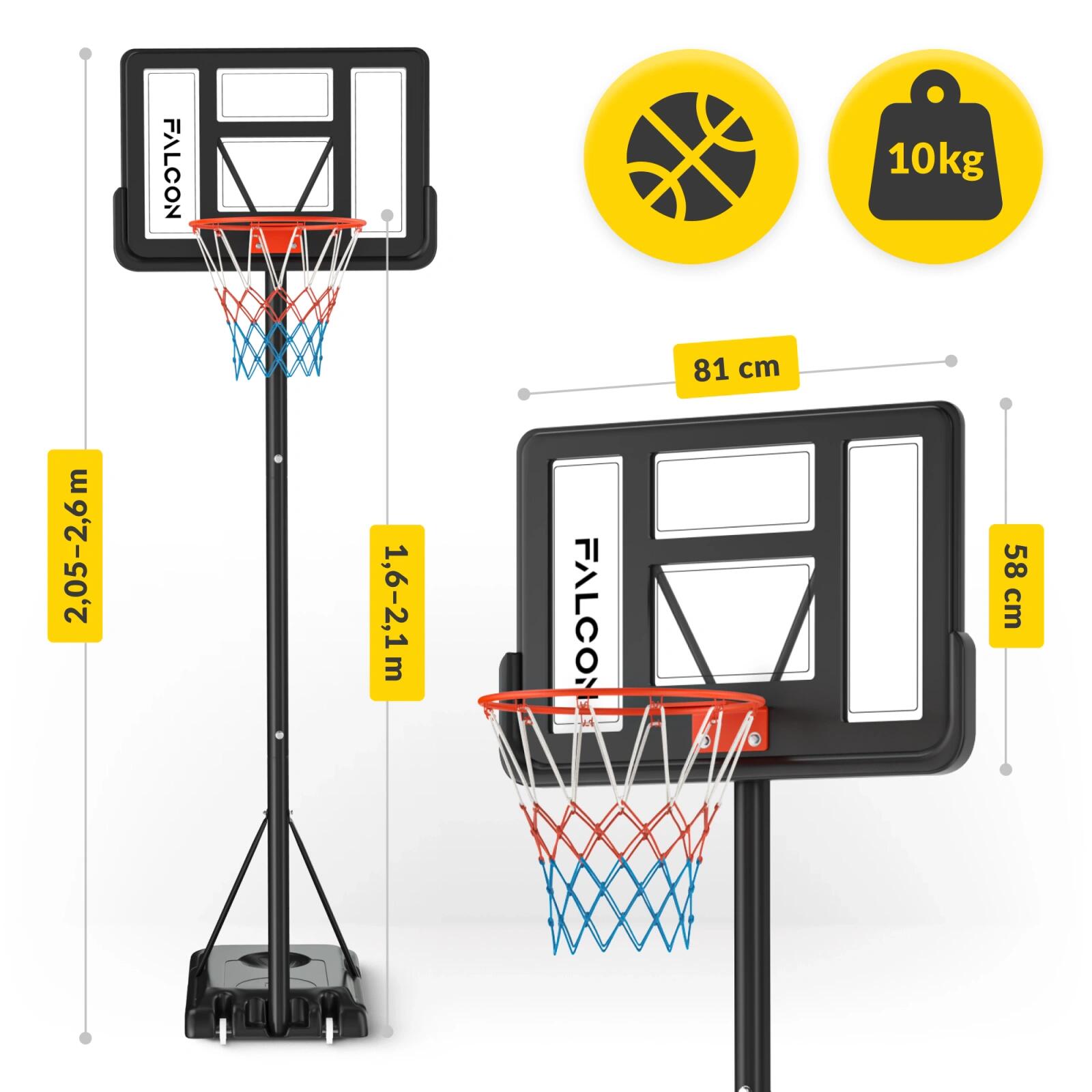 Volně stojící basketbalový koš pro děti JUNIOR 2 FALCON 4/7