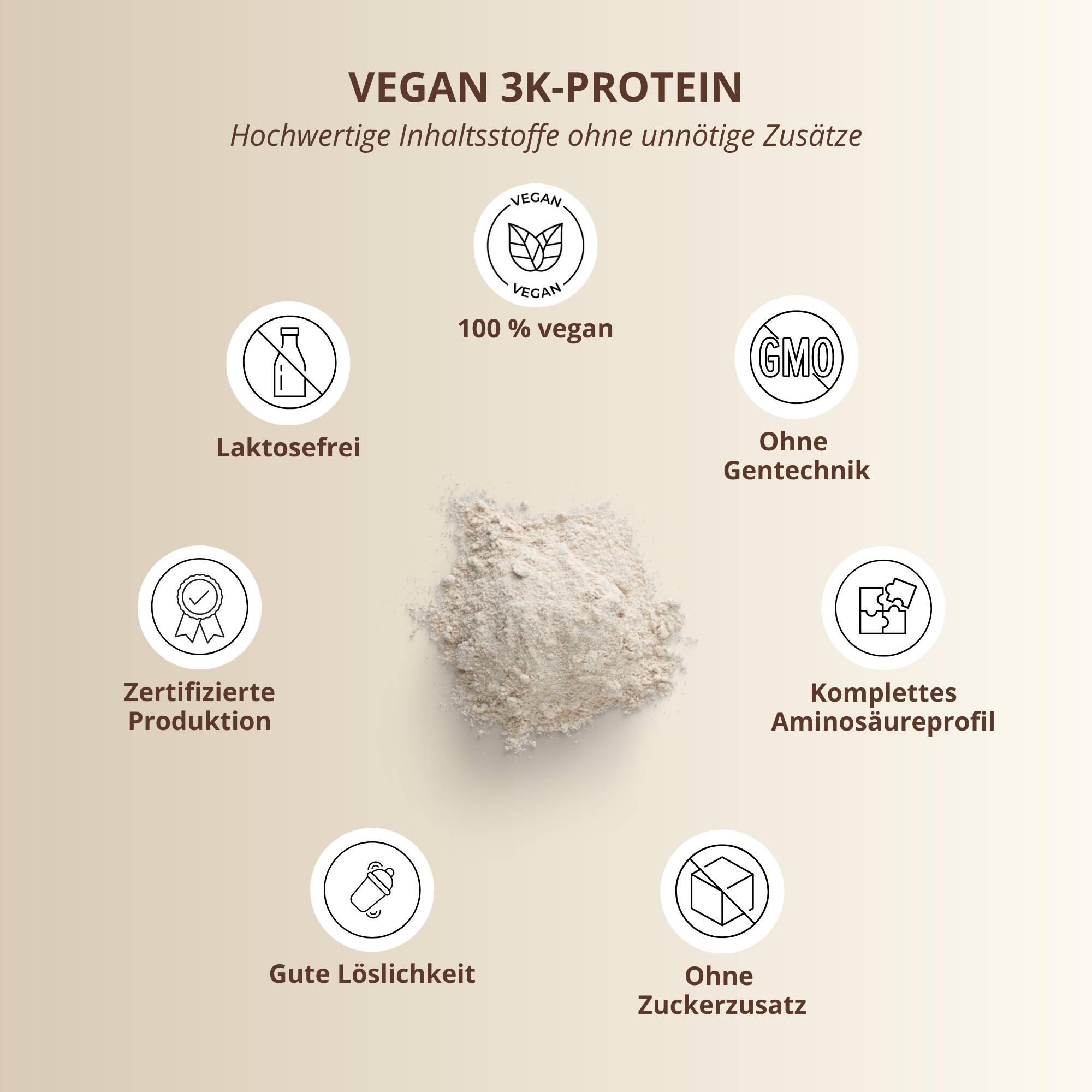 Vegan 6k Protein Powder 1 Kg Natural 3/6