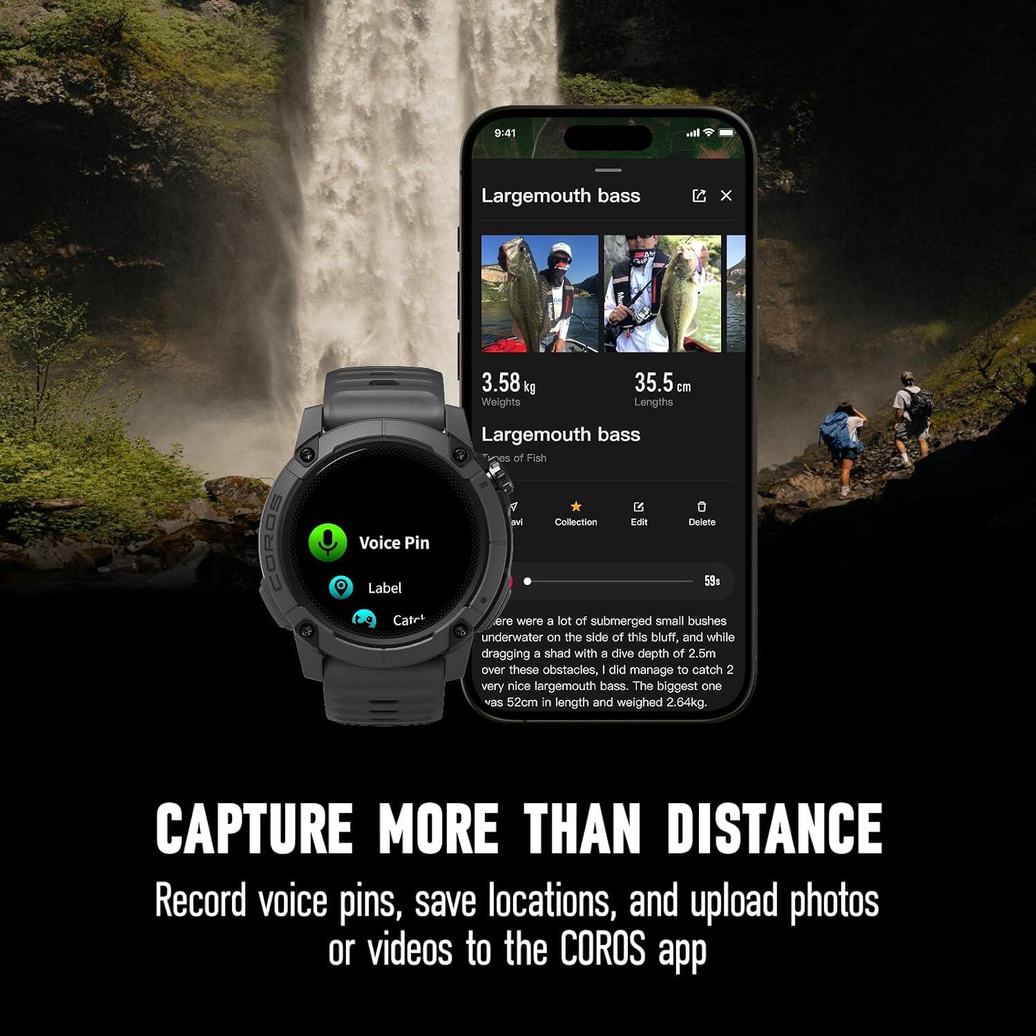 COROS NOMAD Orologio GPS sportivo, 1,3" touchscreen MIP, black 4/5