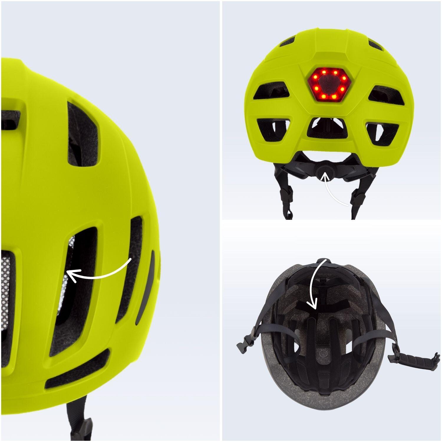 Casque de vélo GO-OFF RIDER - feux avant et arrière - Taille M 2/7