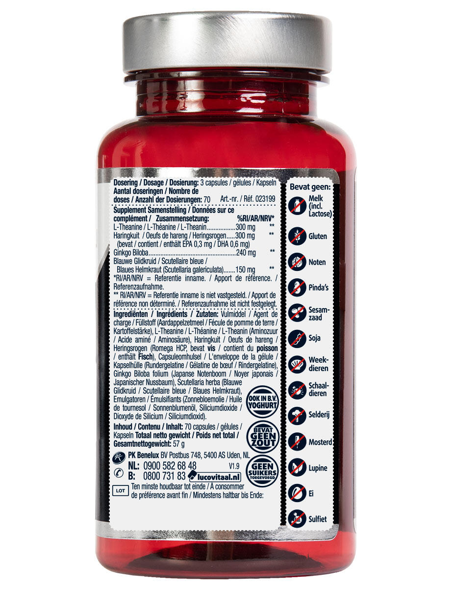 Lucovitaal L-Theanine Omega 3 90 capsules 2/4