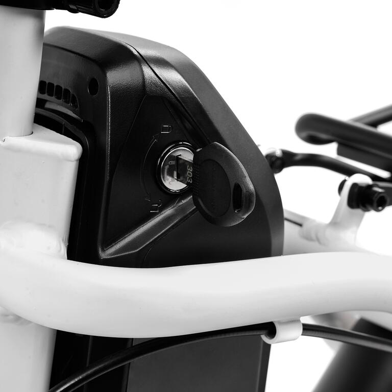 Rower elektryczny składany ARGENTO PIUMA-S, biały 6/7