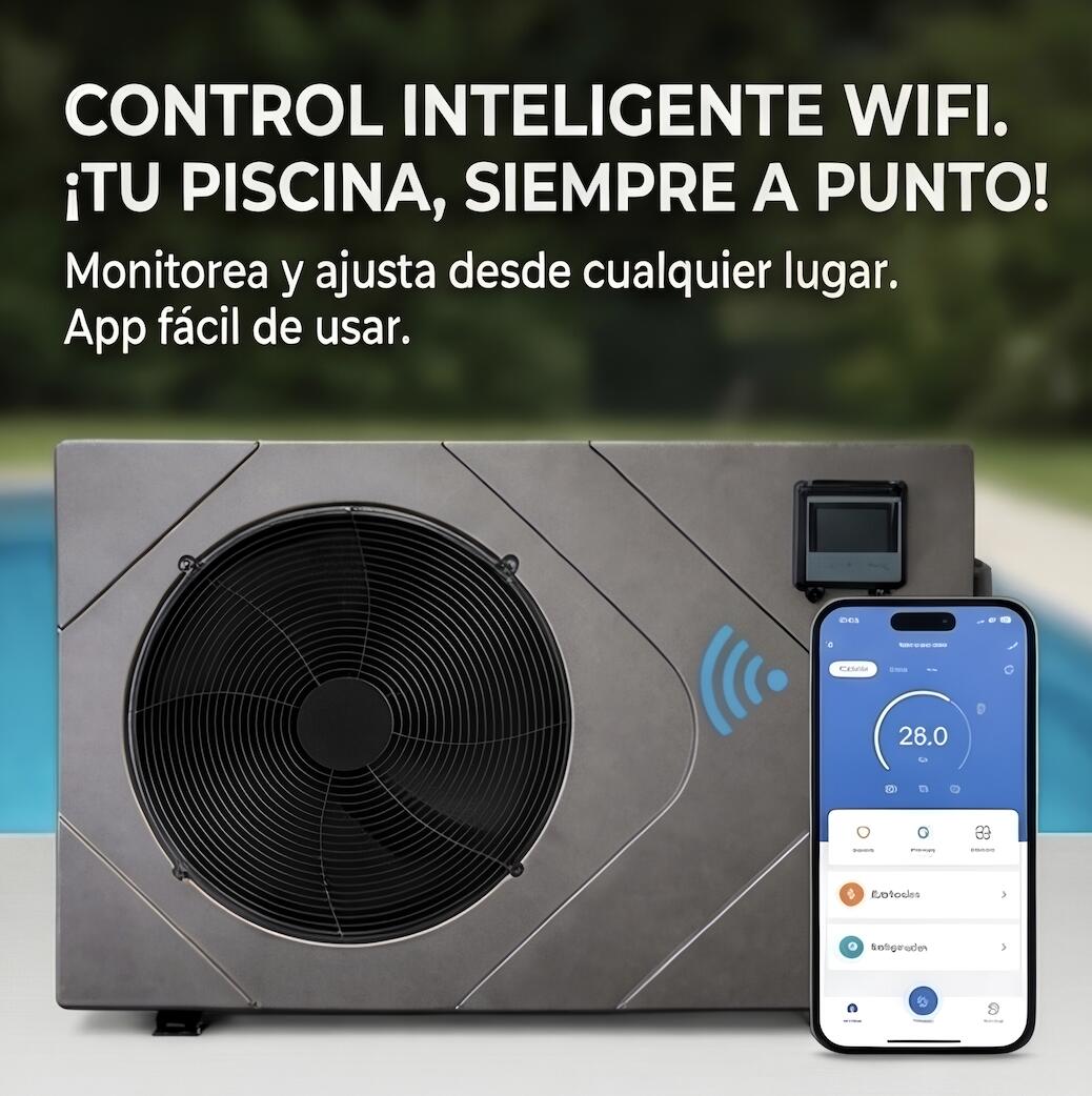 Nix Full Inverter Wifi Wärmepumpe für Pool 24Kw (125m3) 3/7