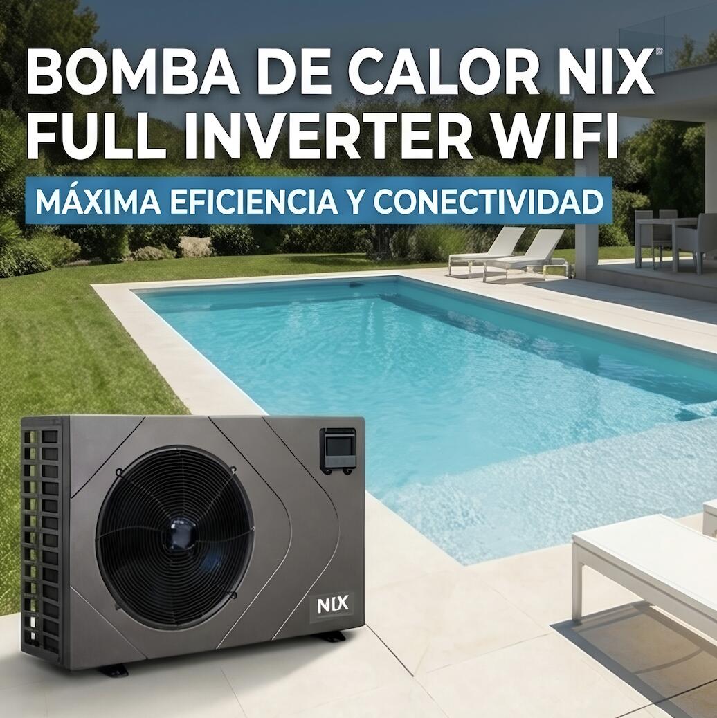 Nix Full Inverter Wifi Wärmepumpe für Pool 24Kw (125m3) 5/7
