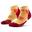 Șosete compresie alergare CEP Run 5.0 Low Cut - galben/bordo | recuperare îmbun…