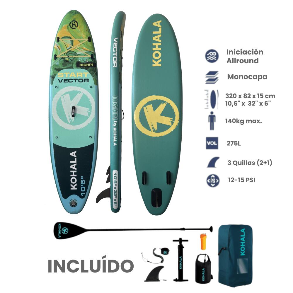 Tabla de Paddle Surf Hinchable Kohala Start Vector 10'6" - Pack Iniciación y Tra 6/7