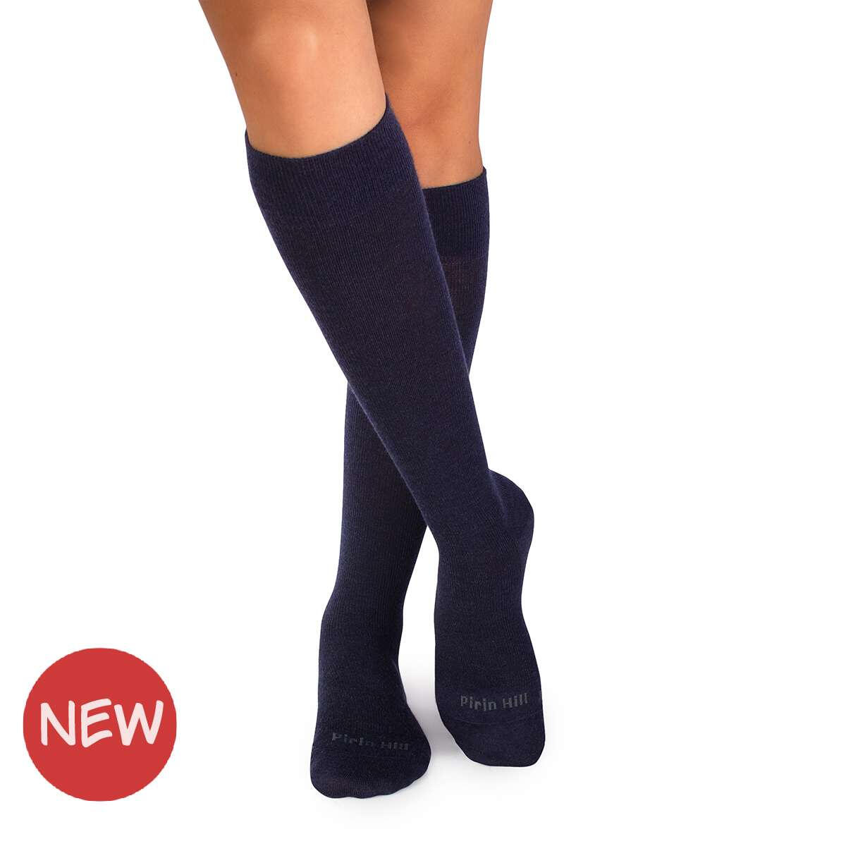 Chaussettes longues de compression 3/4 en laine mérinos 2/3