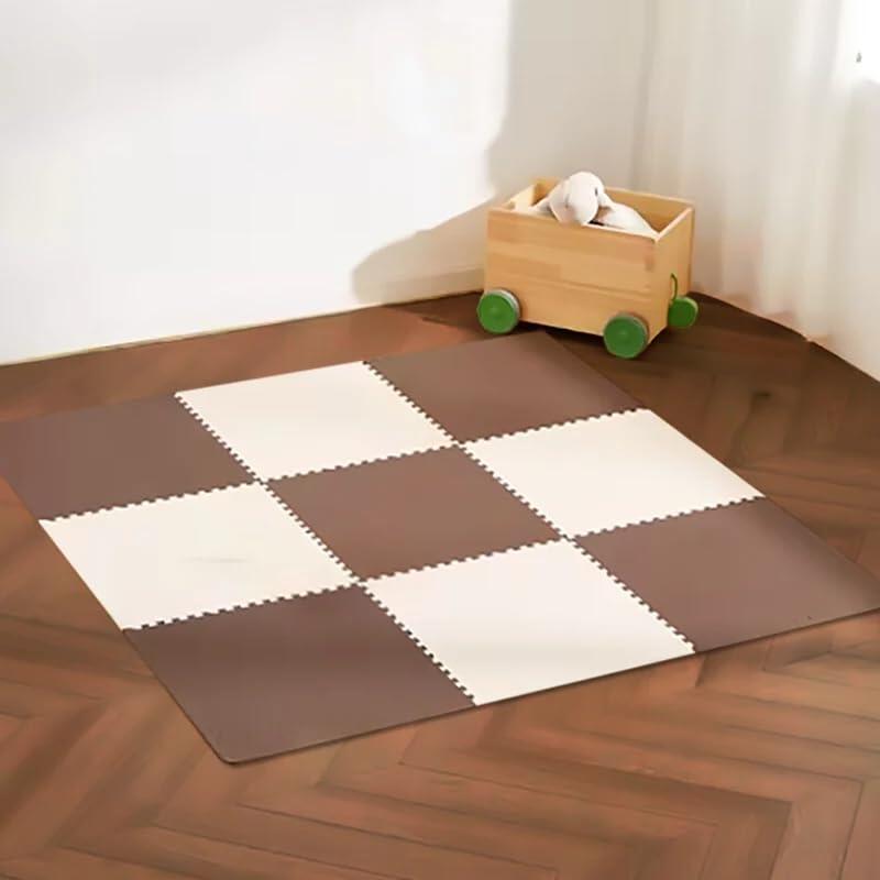 Piso puzzle / 32x32x1cm / Pacote 54 - 5M2 / Marron / Ginásio bebês. 4/6