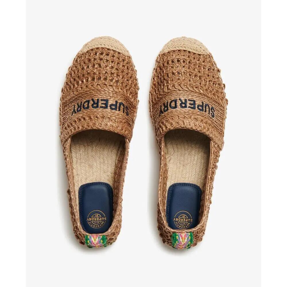 Sandały espadryle z haftowanego rafii dla kobiet Superdry 5/7