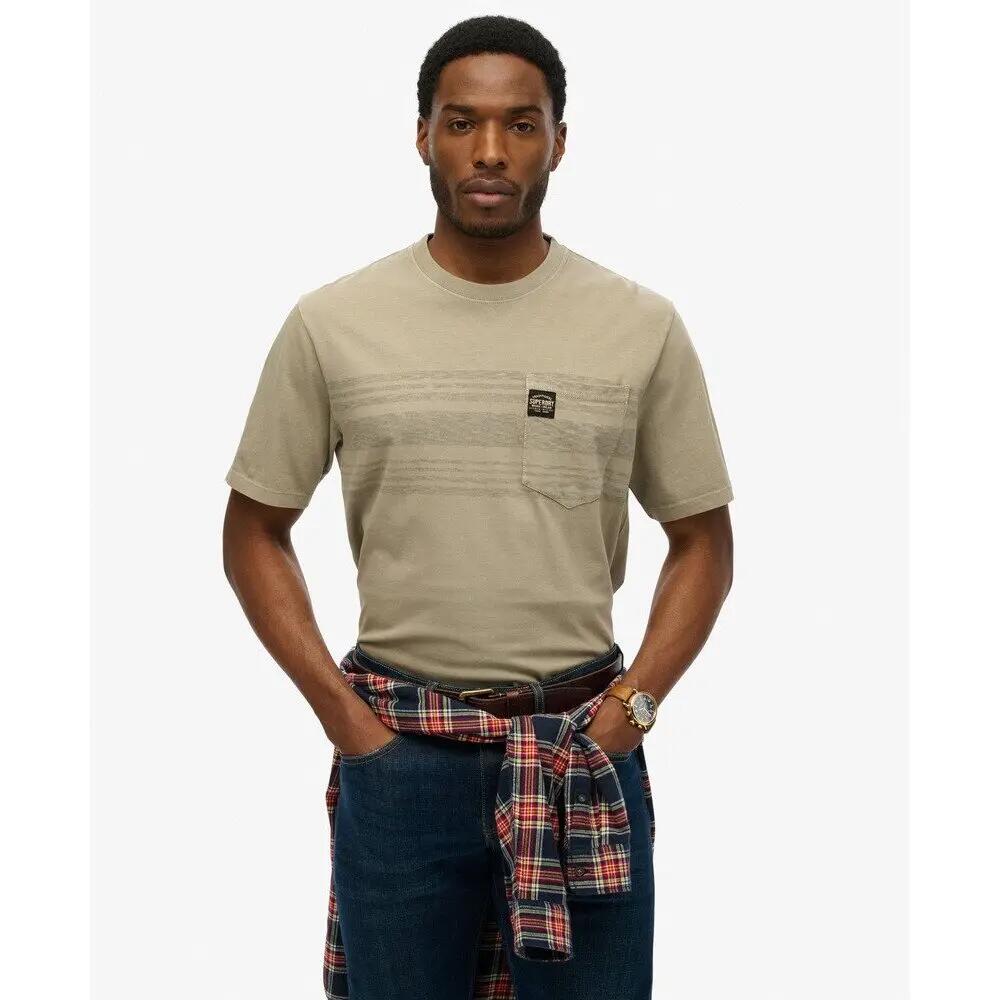 T-shirt met zak en contrasterende strepen Superdry 2/4