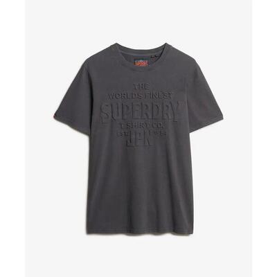 T-shirt met logo in reliëf superdry