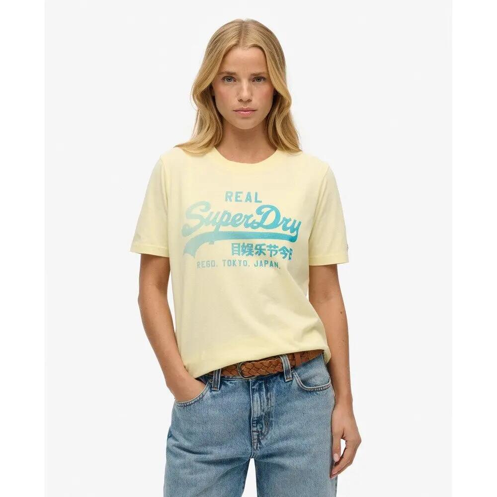 T-shirt délavé femme Superdry Vintage Logo 2/4