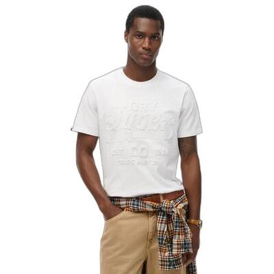 T-shirt met logo in reliëf superdry