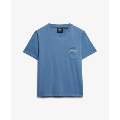 Dames-t-shirt met zak superdry garment dye essential