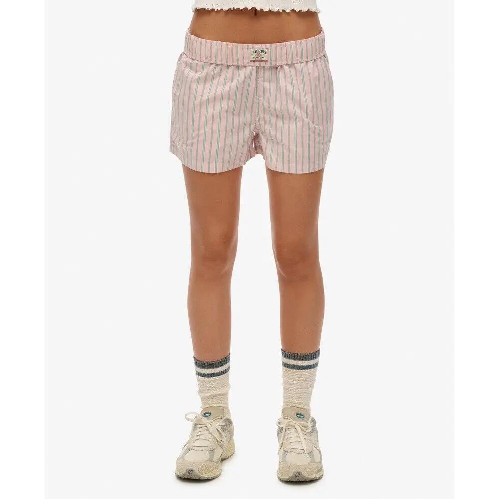 Short elasticizzato a righe in cotone biologico donna Superdry 3/7