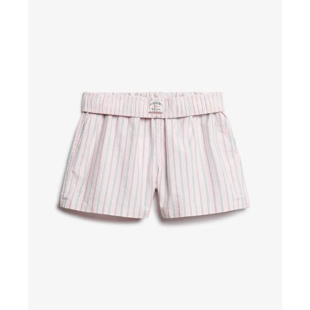 Short elasticizzato a righe in cotone biologico donna Superdry 5/7
