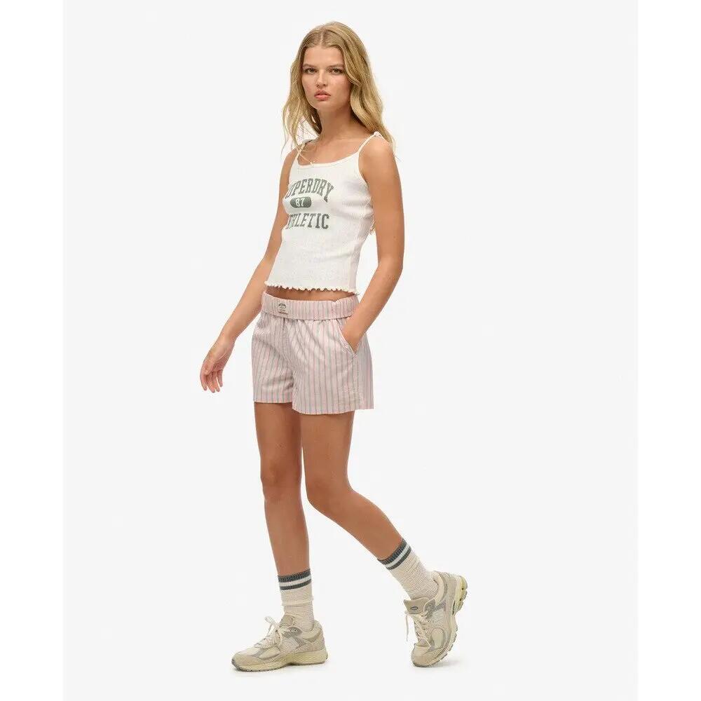 Short elasticizzato a righe in cotone biologico donna Superdry 4/7