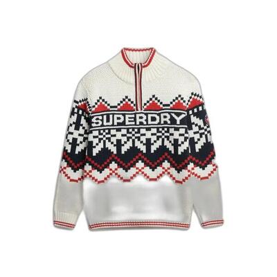 Trui met intarsia-motief en opstaand kraag voor dames superdry