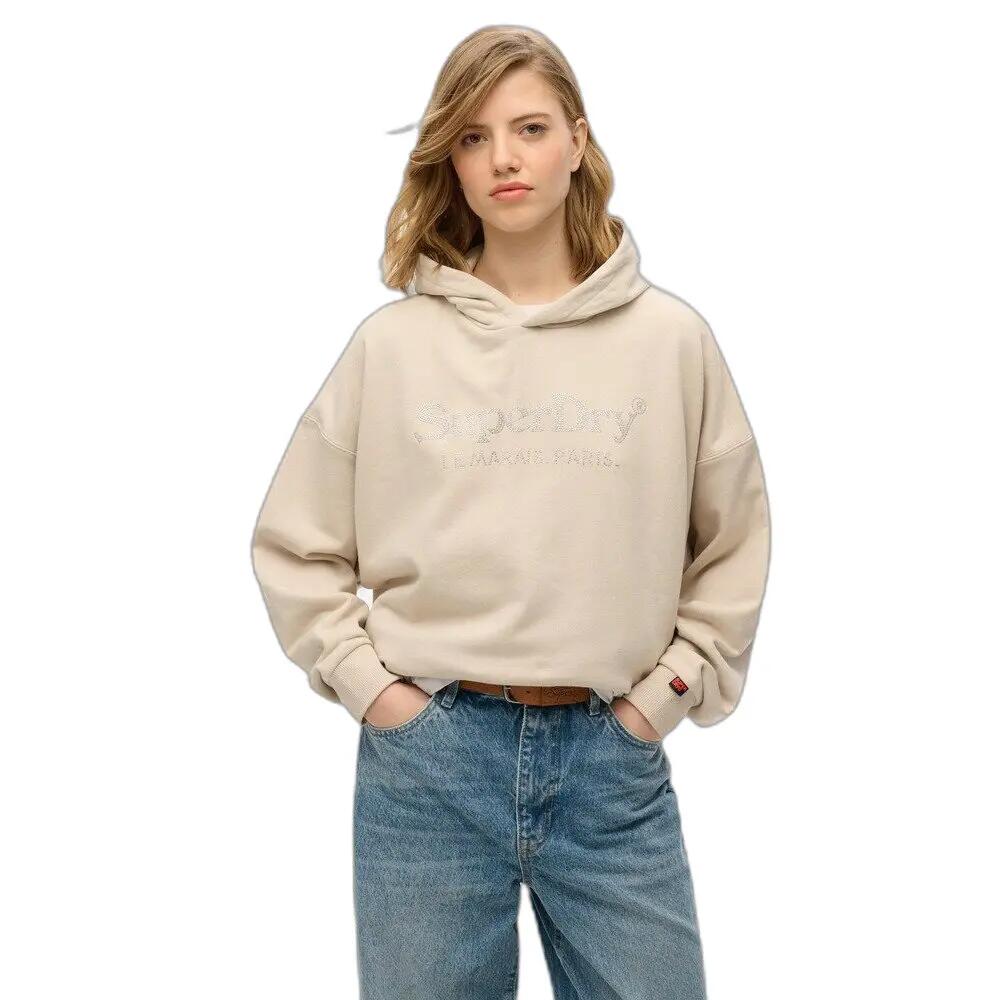 Sweatshirt à capuche femme Superdry Venue Metallic Relaxed 2/4