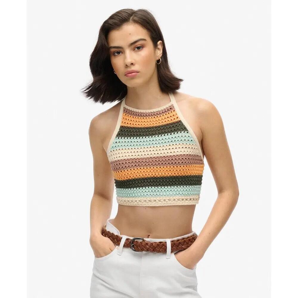 T-shirt crop dos nu en crochet femme Superdry 2/6