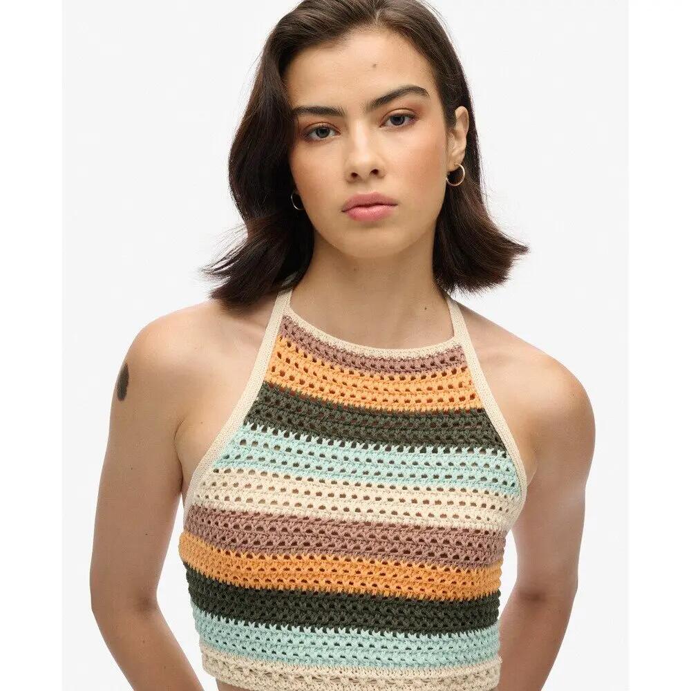T-shirt crop dos nu en crochet femme Superdry 5/6