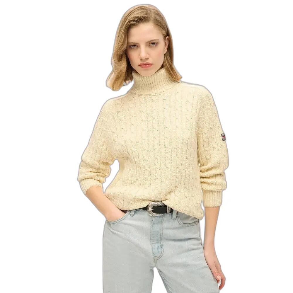 Pull ample torsadé à col roulé femme Superdry 2/7