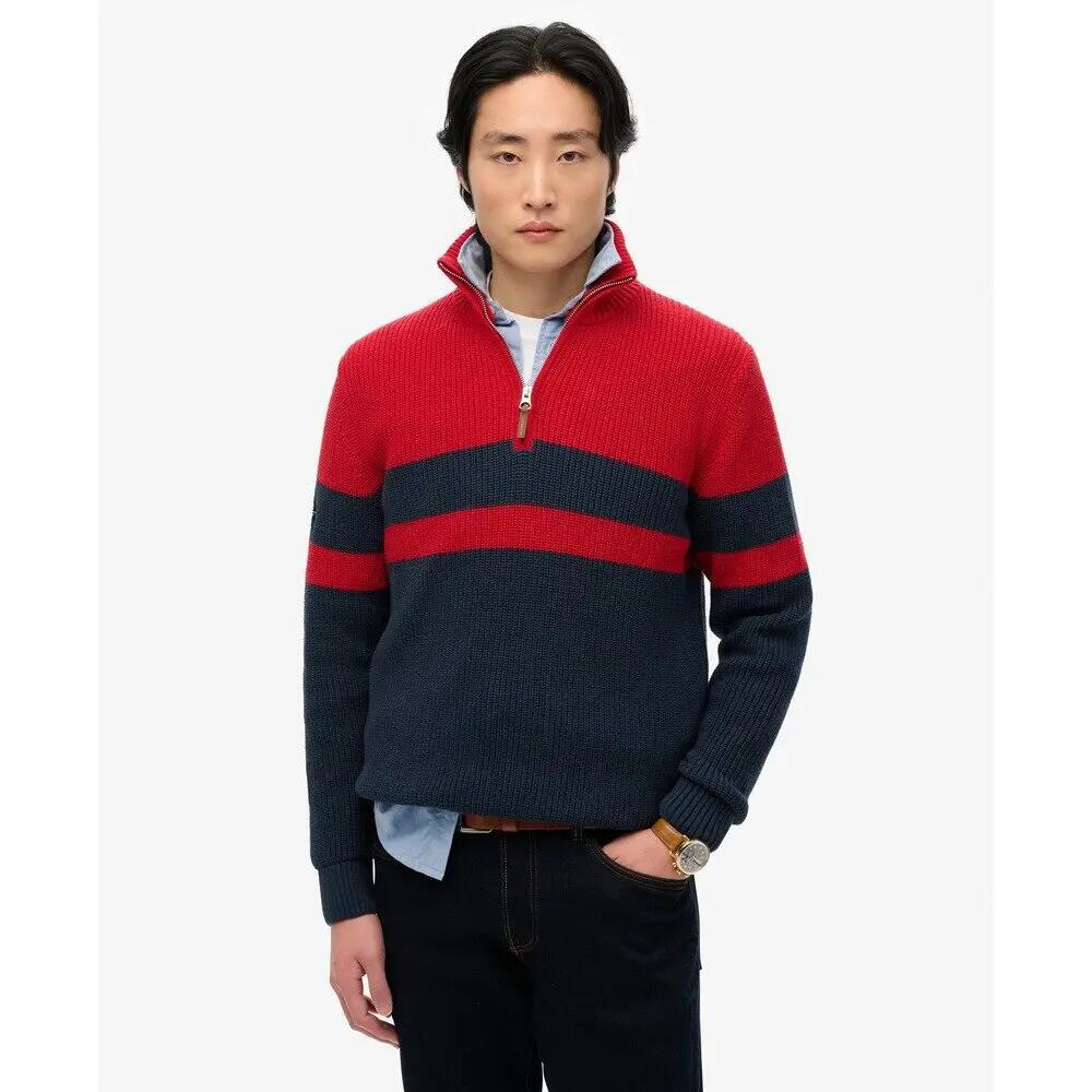 Pull rayé à col zippé Superdry Classic 2/6