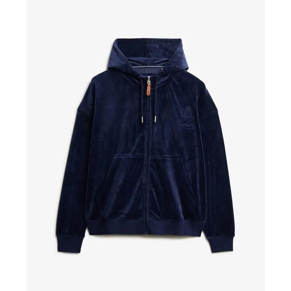 Women's zip-up velvet hoodie Superdry Country Club