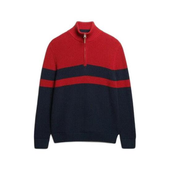 Pull rayé à col zippé Superdry Classic