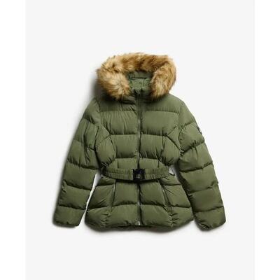 Donsjack voor dames superdry fuji belted