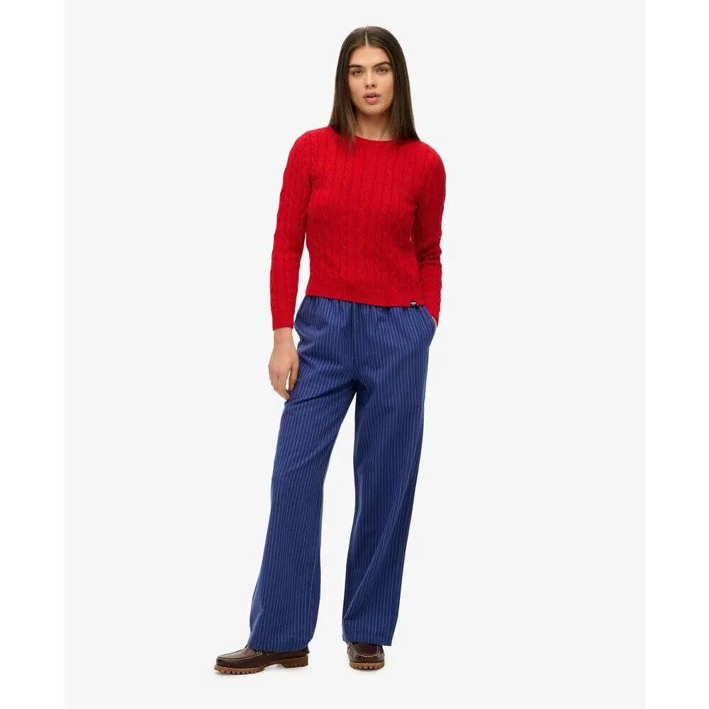 Jersey de canalé fino esenciales con cuello redondo para mujer Superdry 3/5