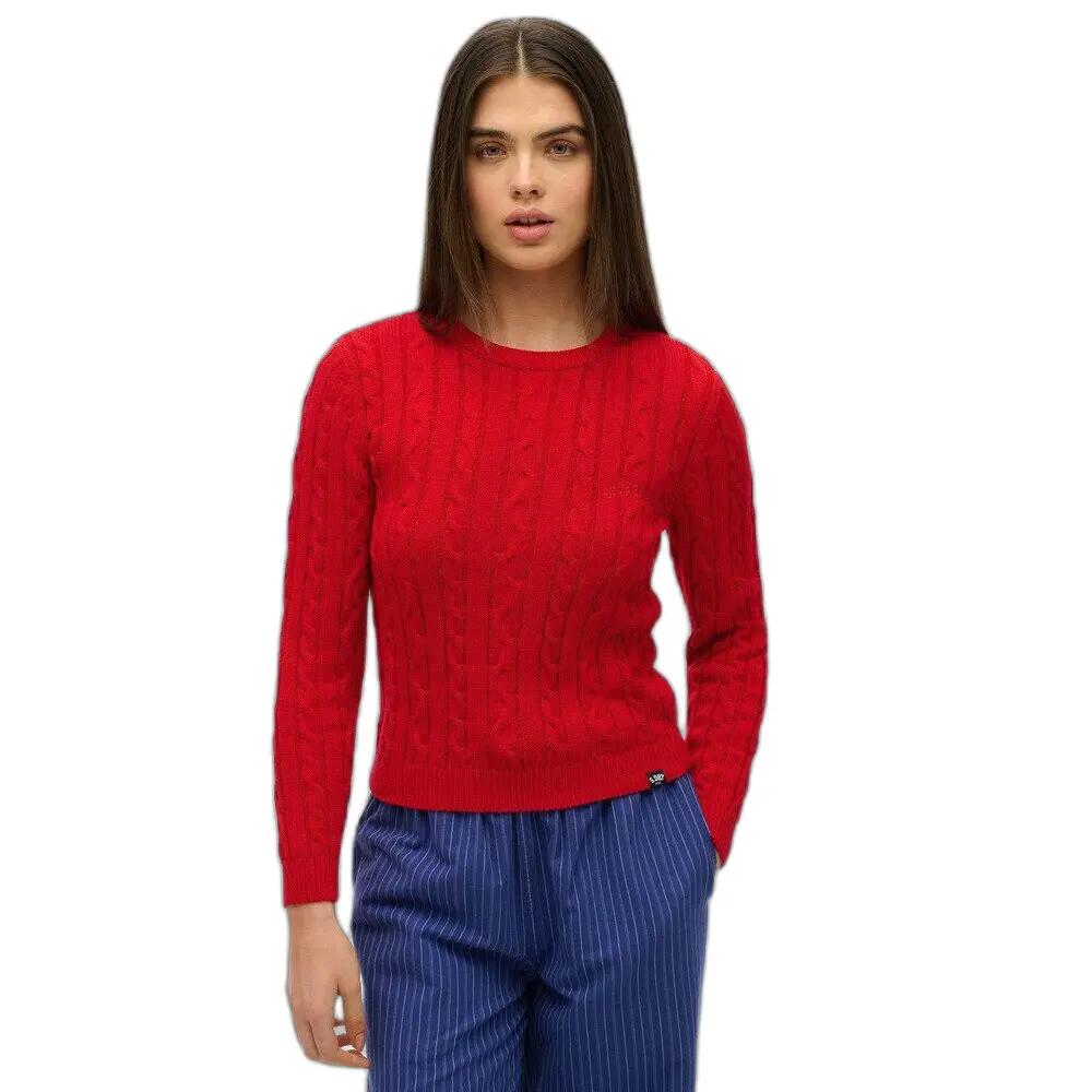 Jersey de canalé fino esenciales con cuello redondo para mujer Superdry 2/5