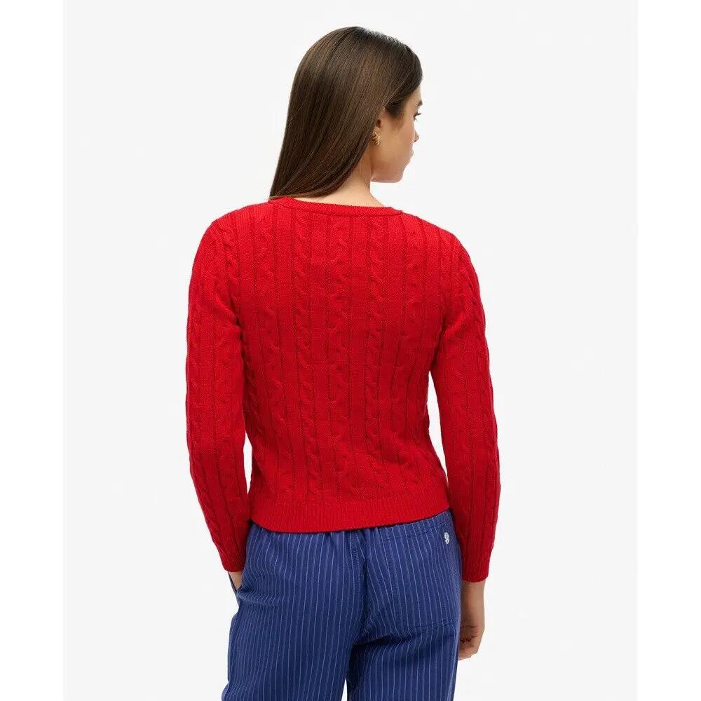 Jersey de canalé fino esenciales con cuello redondo para mujer Superdry 4/5