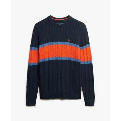 Gestript katoenen gebreid trui superdry