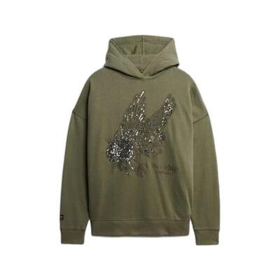 Dames hoodie superdry tattoo embellish