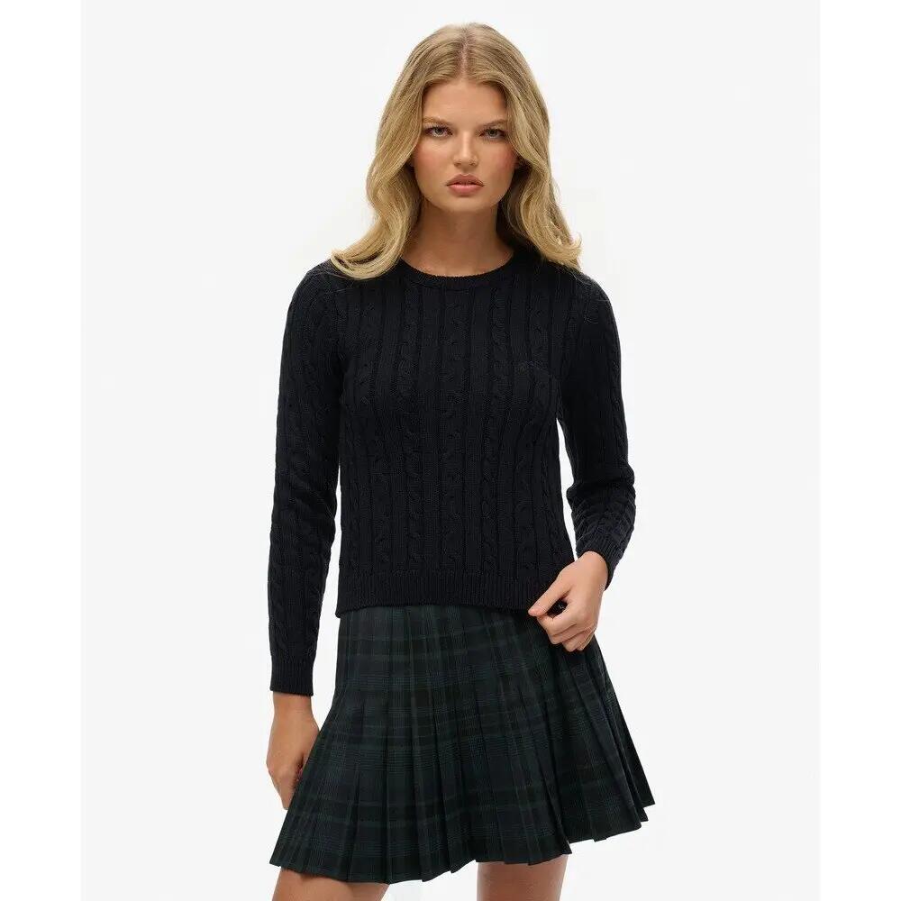 Jersey de canalé fino esenciales con cuello redondo para mujer Superdry 2/5