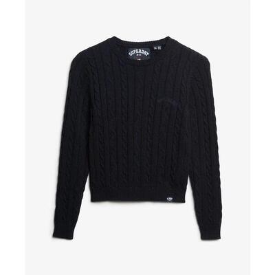 Fijne gedraaide trui essentials ronde hals dames superdry