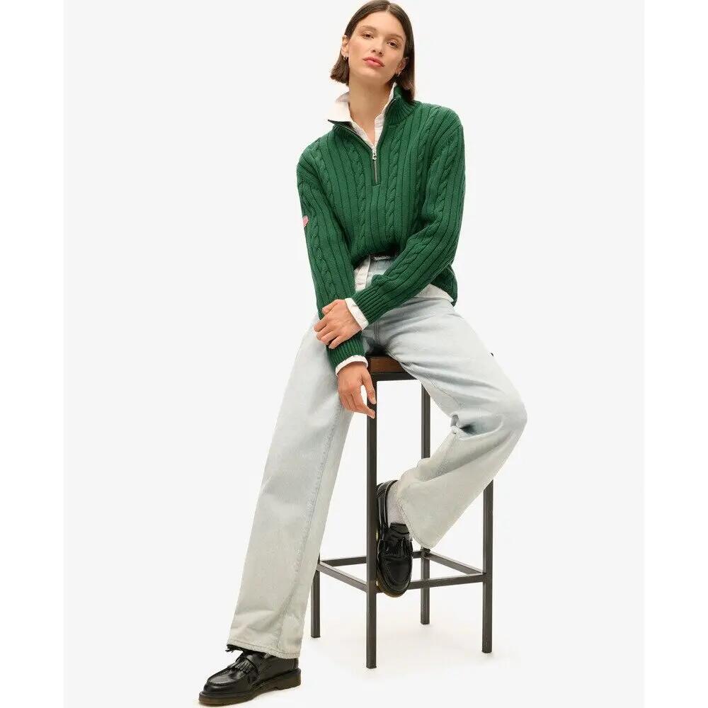 Pull de rugby en maille à col camionneur femme Superdry 6/7